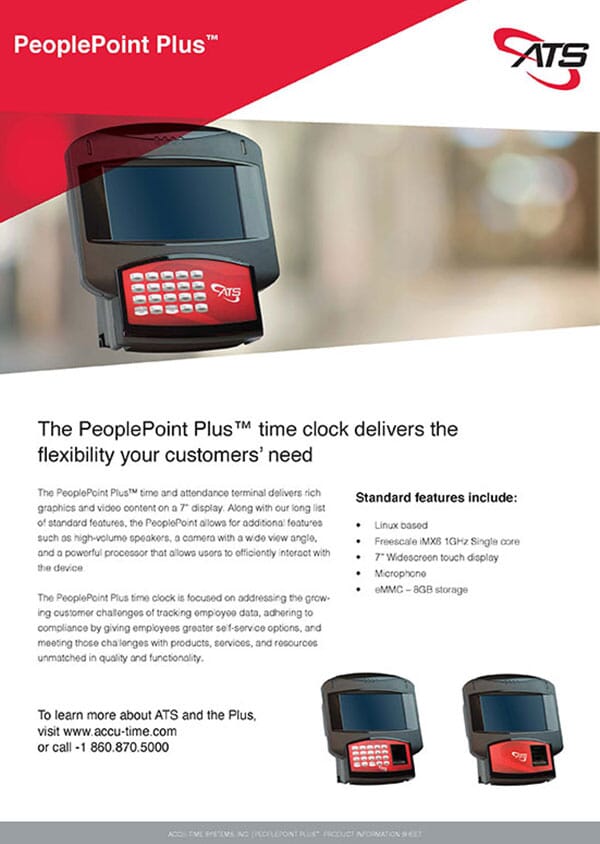 PeoplePoint Plus Time Clock