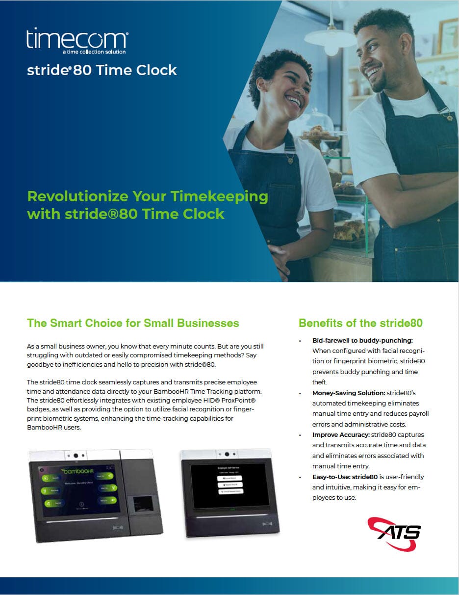 Biometric timeclock