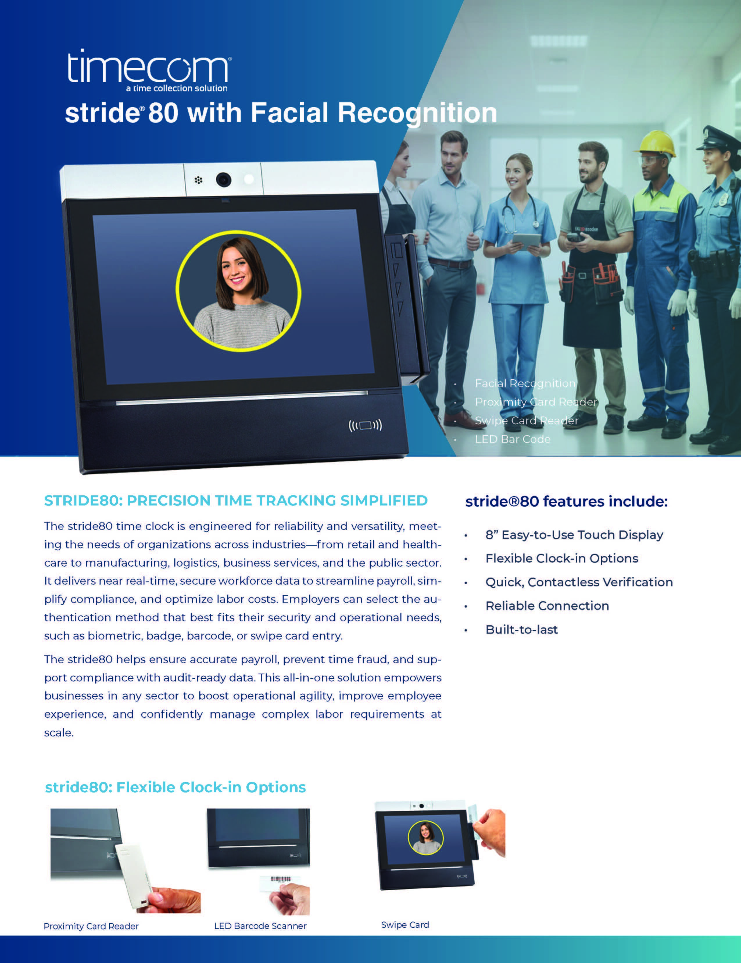 Facial Recognition Time Clock for legion platform
